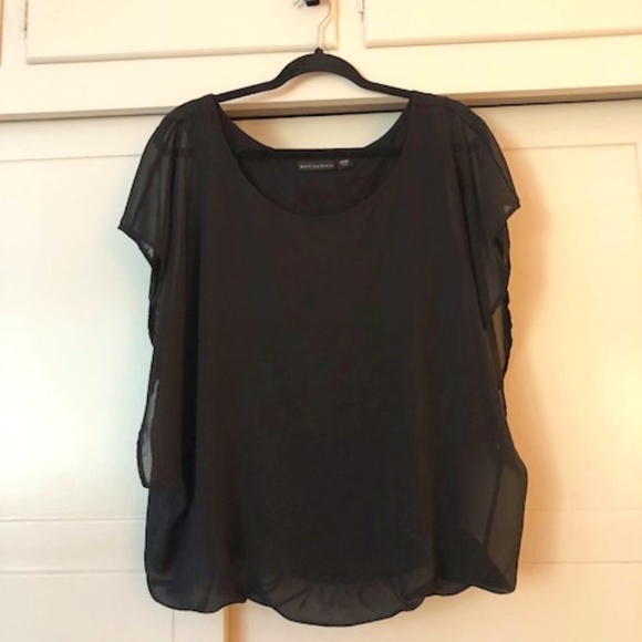 Metaphor Sheer Black Blouse with lining Size XL - Picture 1 of 8